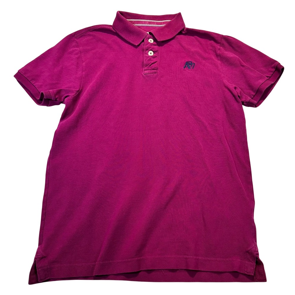 Aeropostale Polo Shirt Mens Large Purple Short Sleeve A87 Pique Preppy 2430AF12
